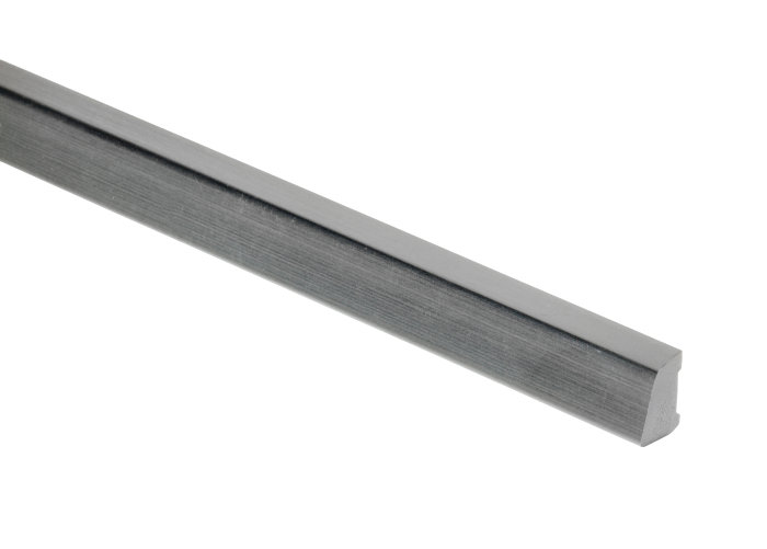 Feielist plast koksgrå - 10 x 16 x 3000 mm